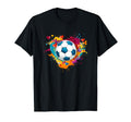 Colorful Love Sports Game Soccer Ball T-Shirt - Streetwear Style Men Women