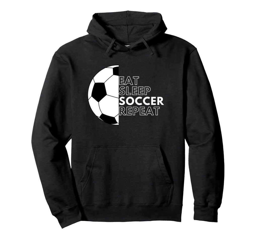 Eat Sleep Soccer Repeat Football Player Hoodie - Novelty Apparel Men Women