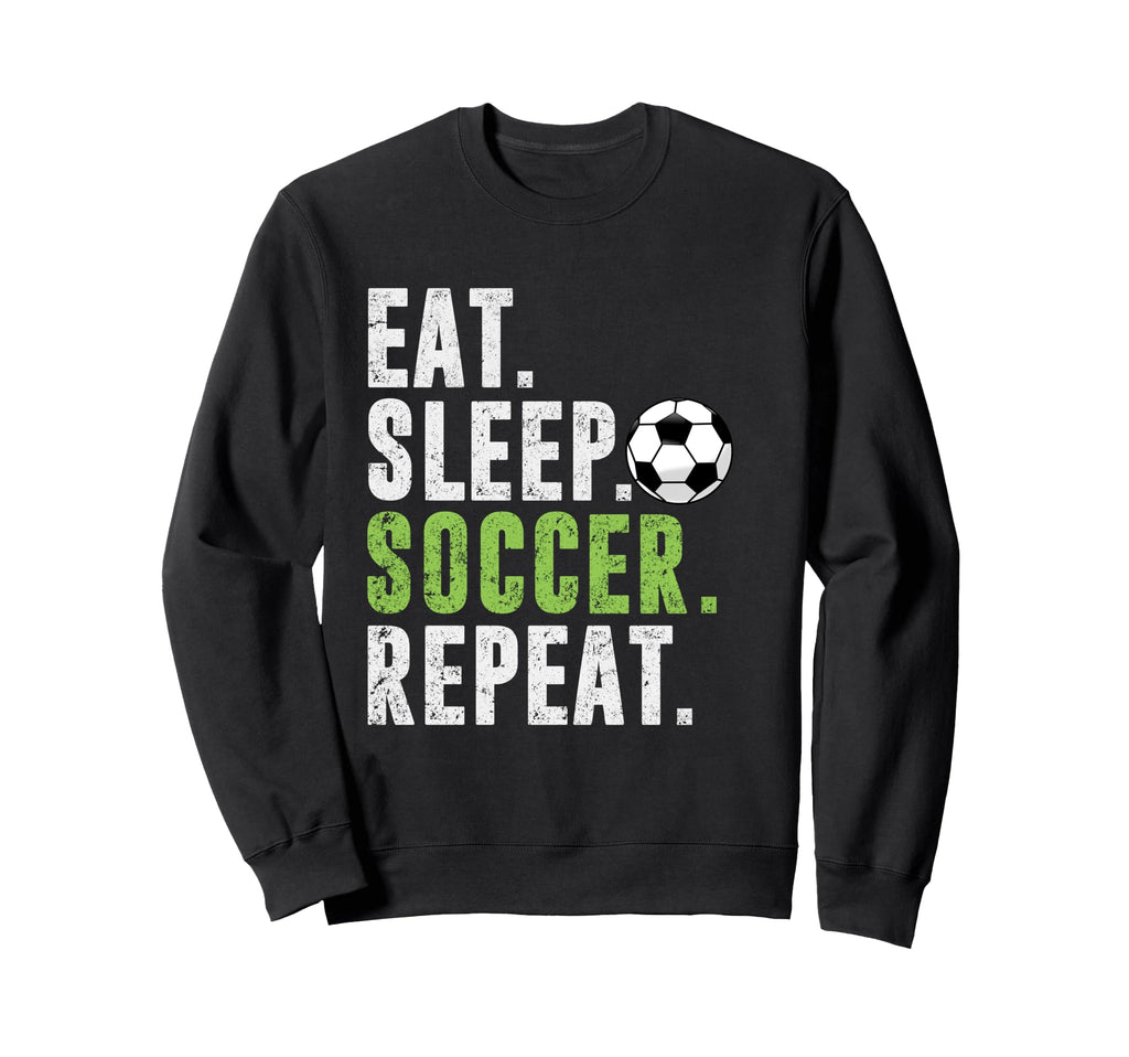 Eat Sleep Soccer Repeat Football Sweatshirt - Minimalist Print Unisex