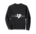 Football Heartbeat Baseball Sweatshirt - Casual Everyday Wear Men Women