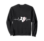 Football Heartbeat Baseball Sweatshirt - Casual Everyday Wear Men Women