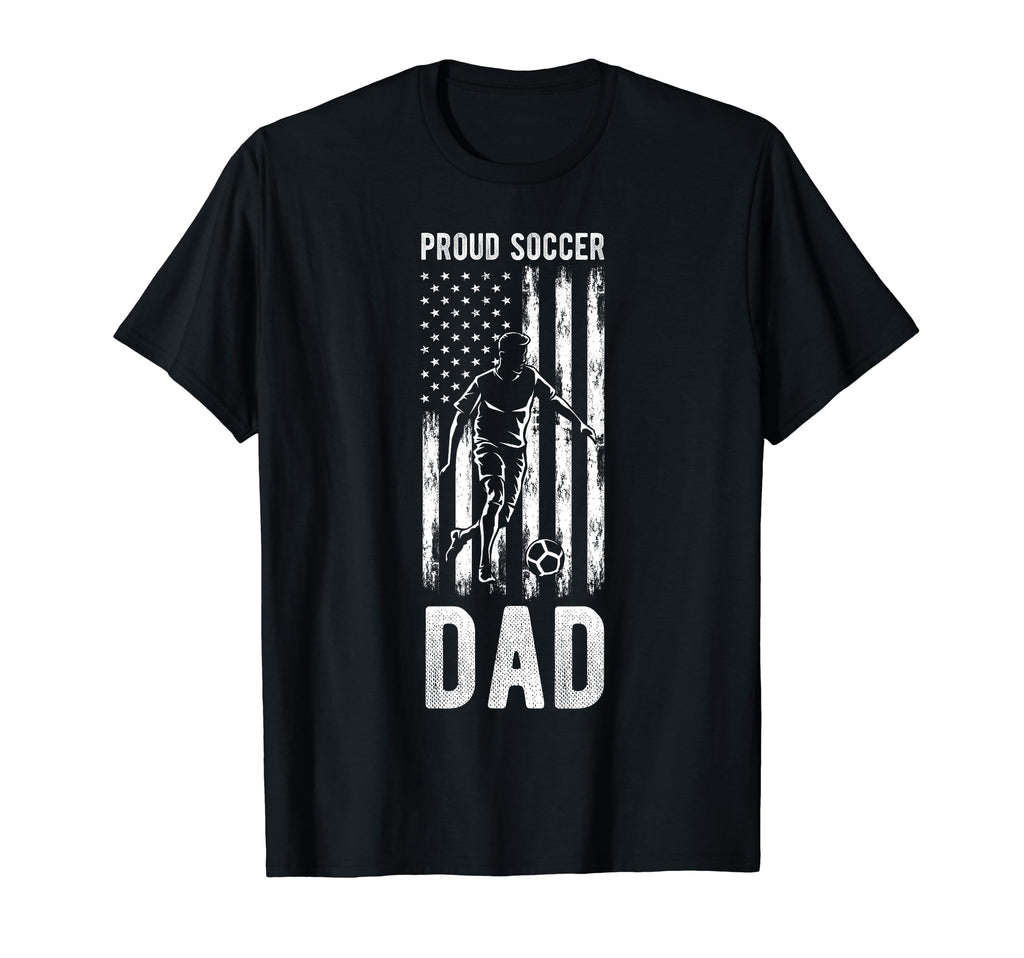 Proud Soccer Dad Usa Flag Family T-Shirt - Streetwear Style Men Women