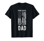 Proud Soccer Dad Usa Flag Family T-Shirt - Streetwear Style Men Women