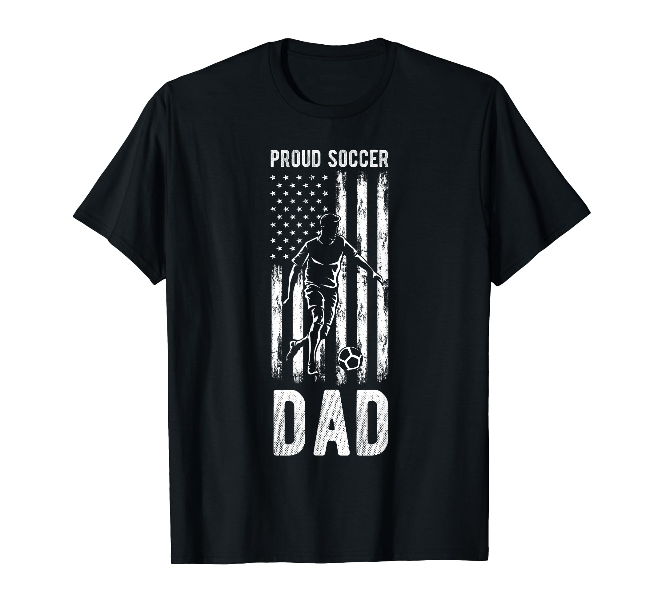 Proud Soccer Dad Usa Flag Family T-Shirt - Streetwear Style Men Women