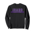 Idaho Soccer Purple Text Sweatshirt - Trendy Graphic for Adults