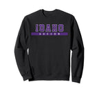 Idaho Soccer Purple Text Sweatshirt - Trendy Graphic for Adults