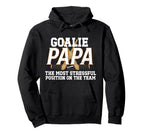Ice Hockey Goalie Papa Funny Ice Hockey Hoodie - Trendy Graphic Men Women