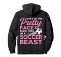 Funny Soccer Player Pretty Face Hoodie - Trendy Graphic Men Women