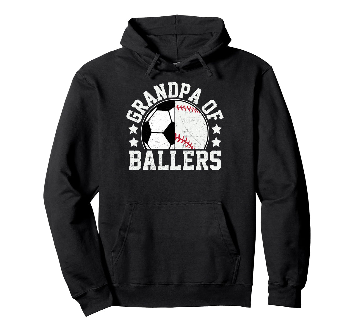 Grandpa Ballers Soccer Baseball Hoodie - Custom Art Print Men Women