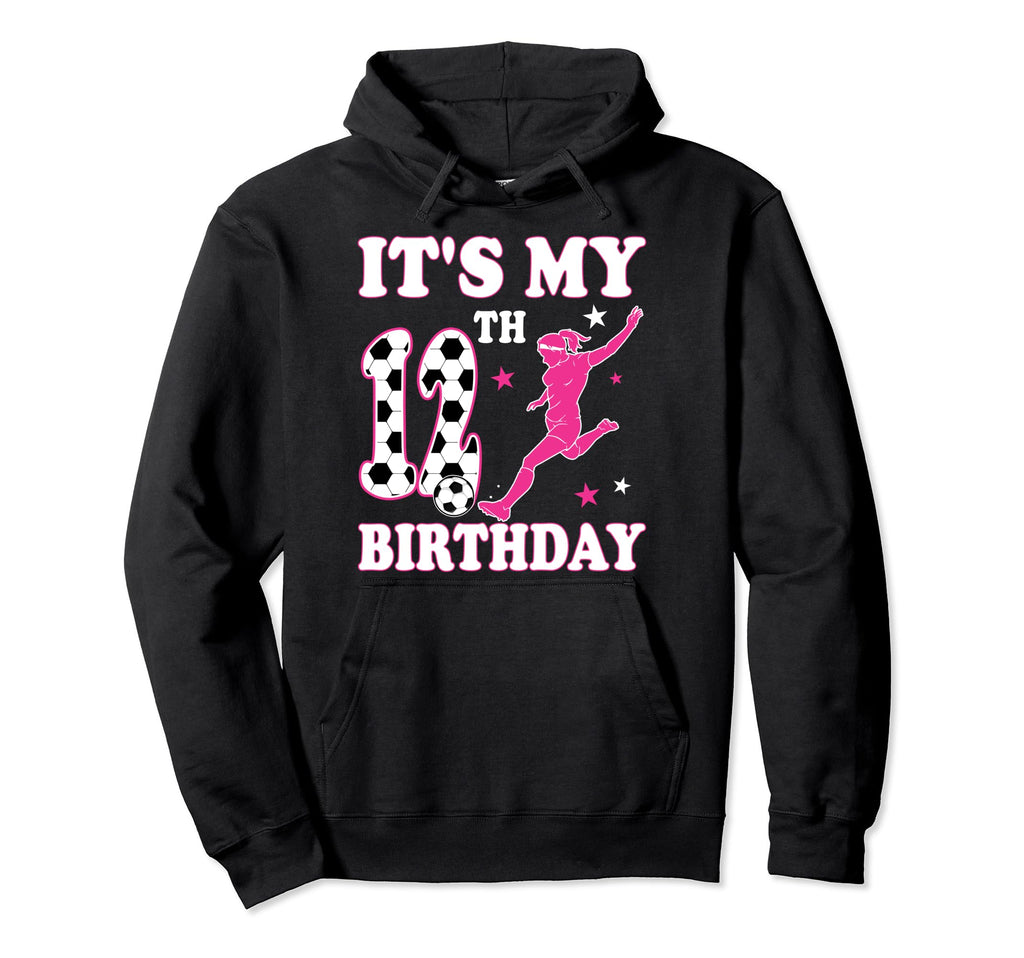12Th Birthday Soccer Themed 12 Year Hoodie - Casual Everyday Wear Unisex