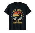 My Goal Is To Deny Yours Soccer T-Shirt - Minimalist Print Unisex