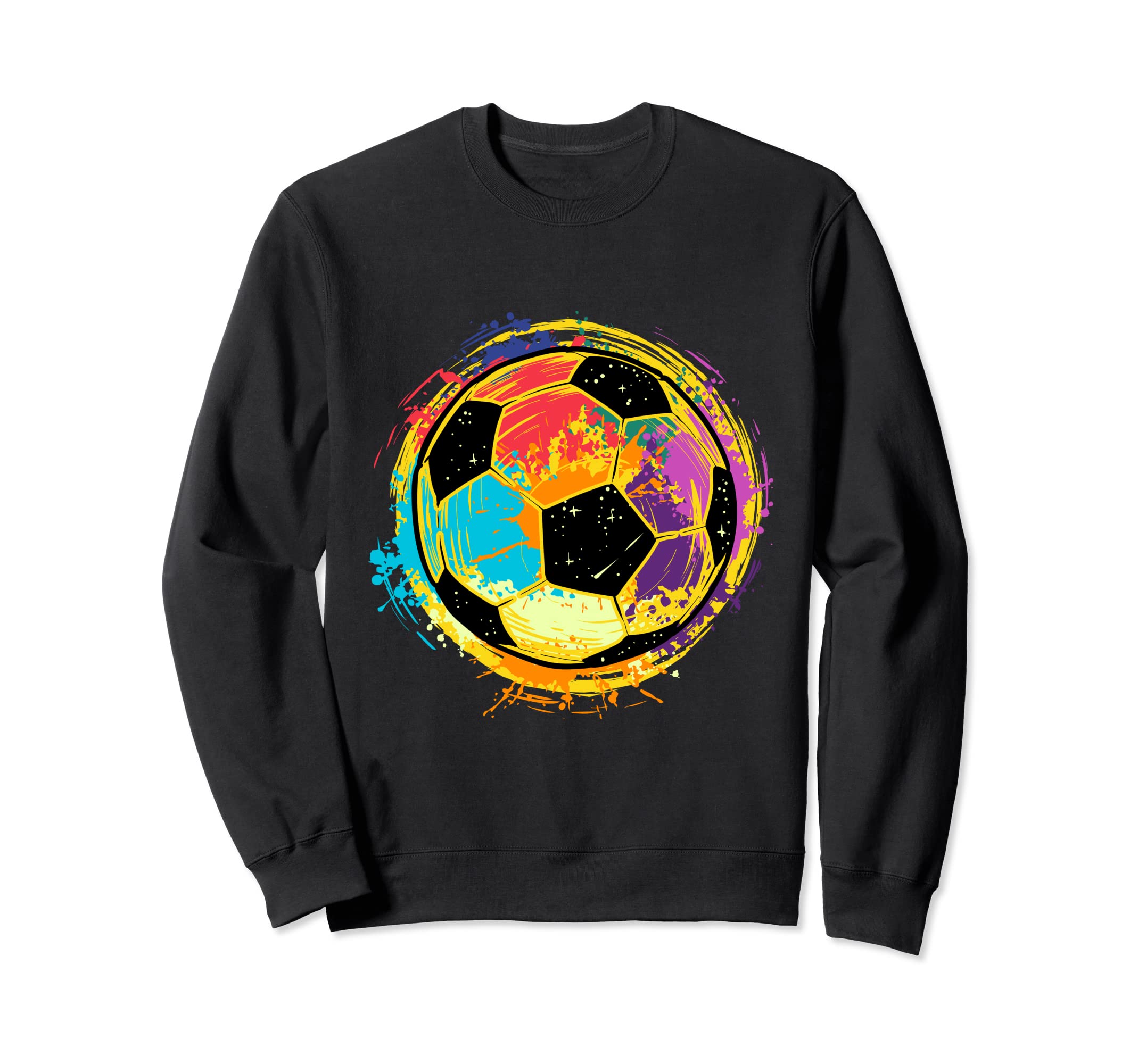 Splash Spinning Soccer Ball Football Sweatshirt - Minimalist Print Unisex