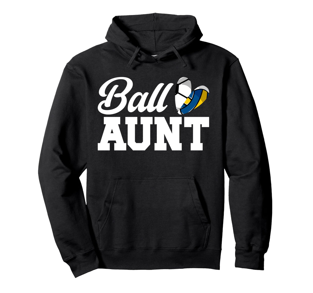 Ball Aunt Heart Volleyball Soccer Hoodie - Fun Novelty Design Men Women