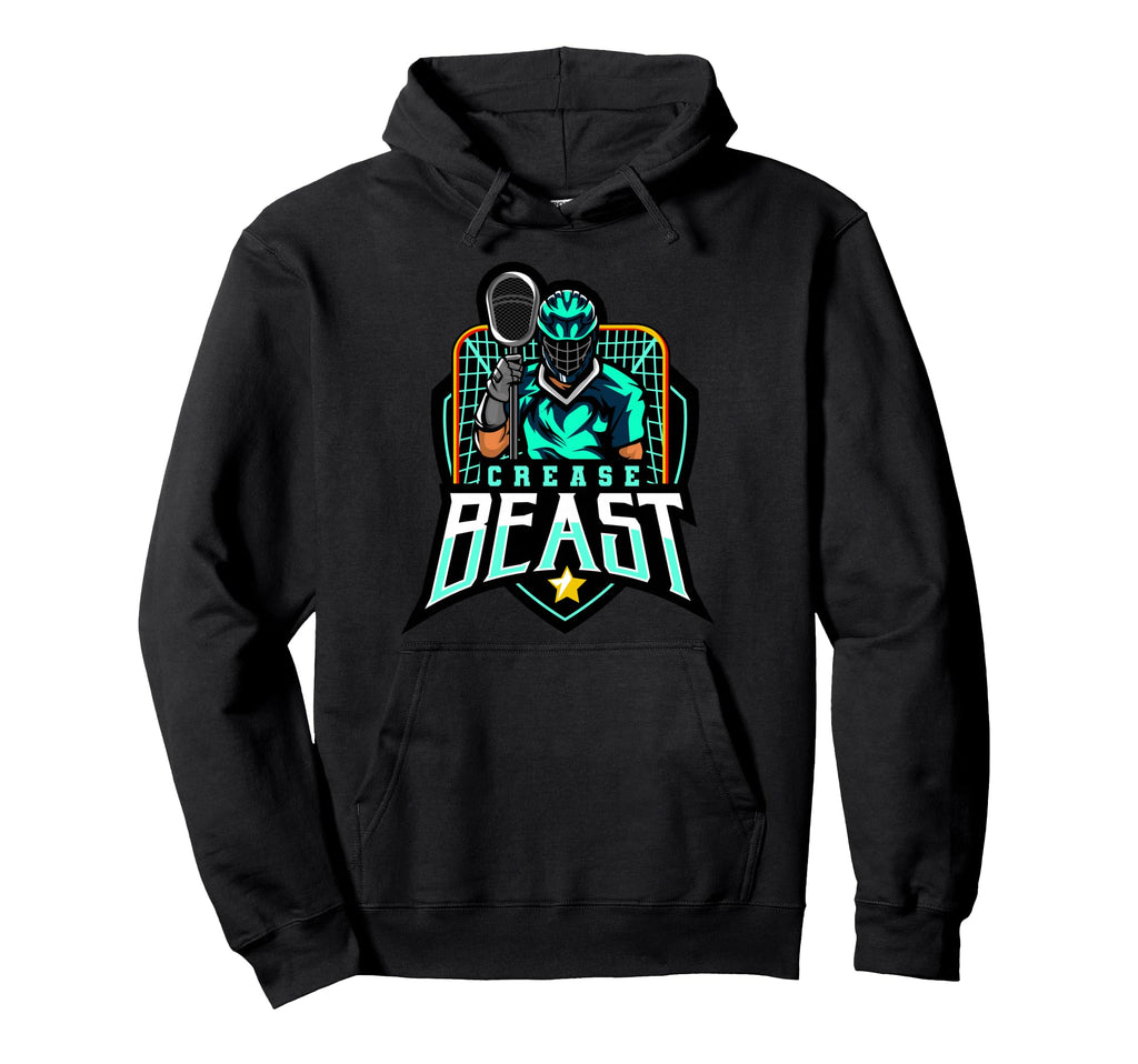 Crease Beast Lacrosse Goalkeeper Hoodie - Aesthetic Graphic Unisex