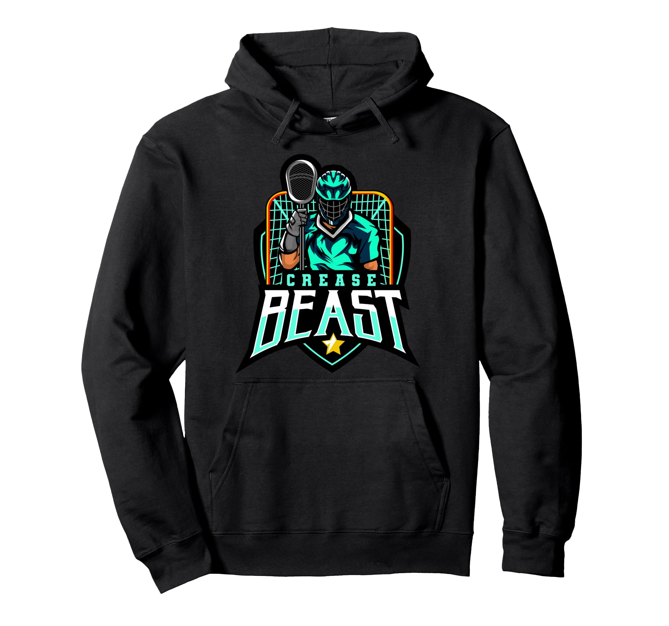Crease Beast Lacrosse Goalkeeper Hoodie - Aesthetic Graphic Unisex