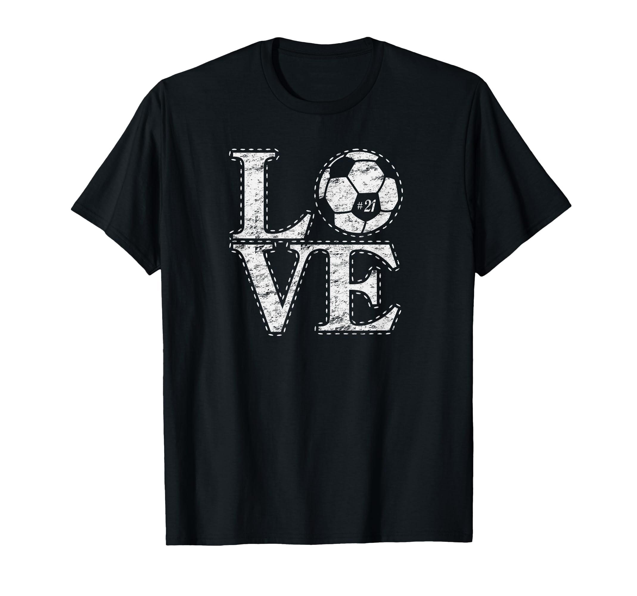 Love Soccer 21 Soccer Mom Birthday Fan T-Shirt - Trendy Graphic Unisex