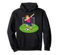 Dabbing Soccer Football Player Hoodie - Fun Novelty Design Men Women