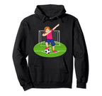 Dabbing Soccer Football Player Hoodie - Fun Novelty Design Men Women