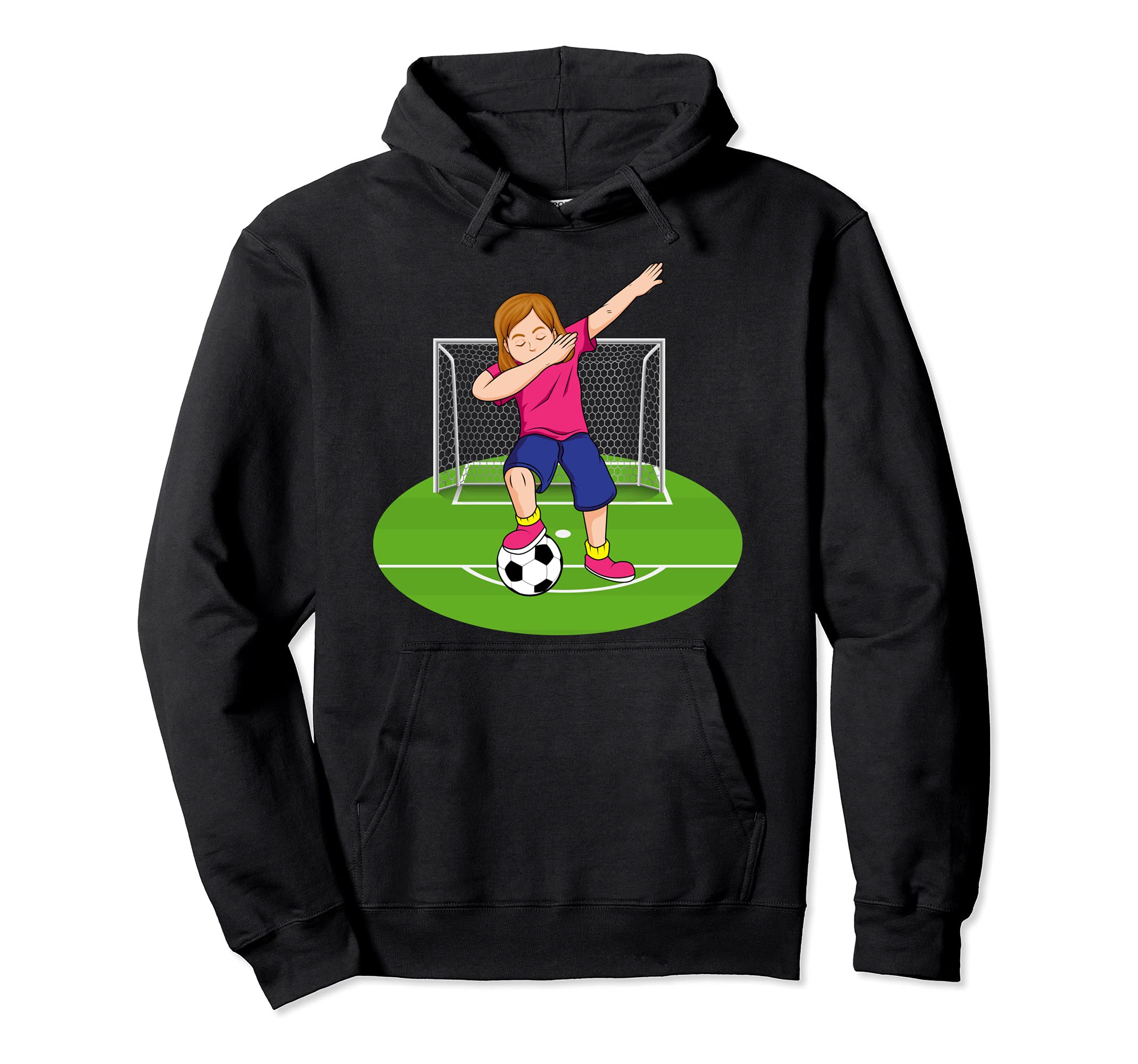 Dabbing Soccer Football Player Hoodie - Fun Novelty Design Men Women