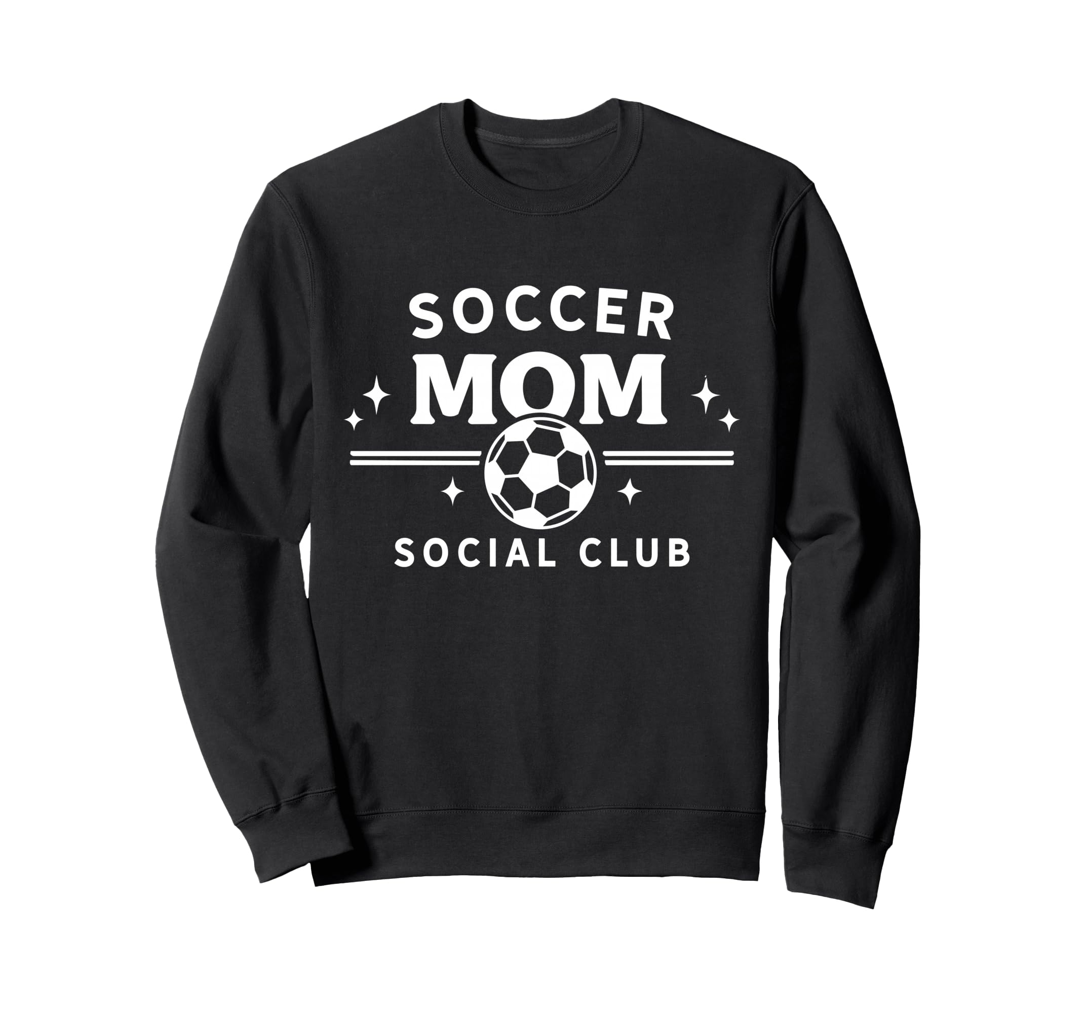 Soccer Mom Social Club Funny Sports Sweatshirt - Minimalist Print Unisex