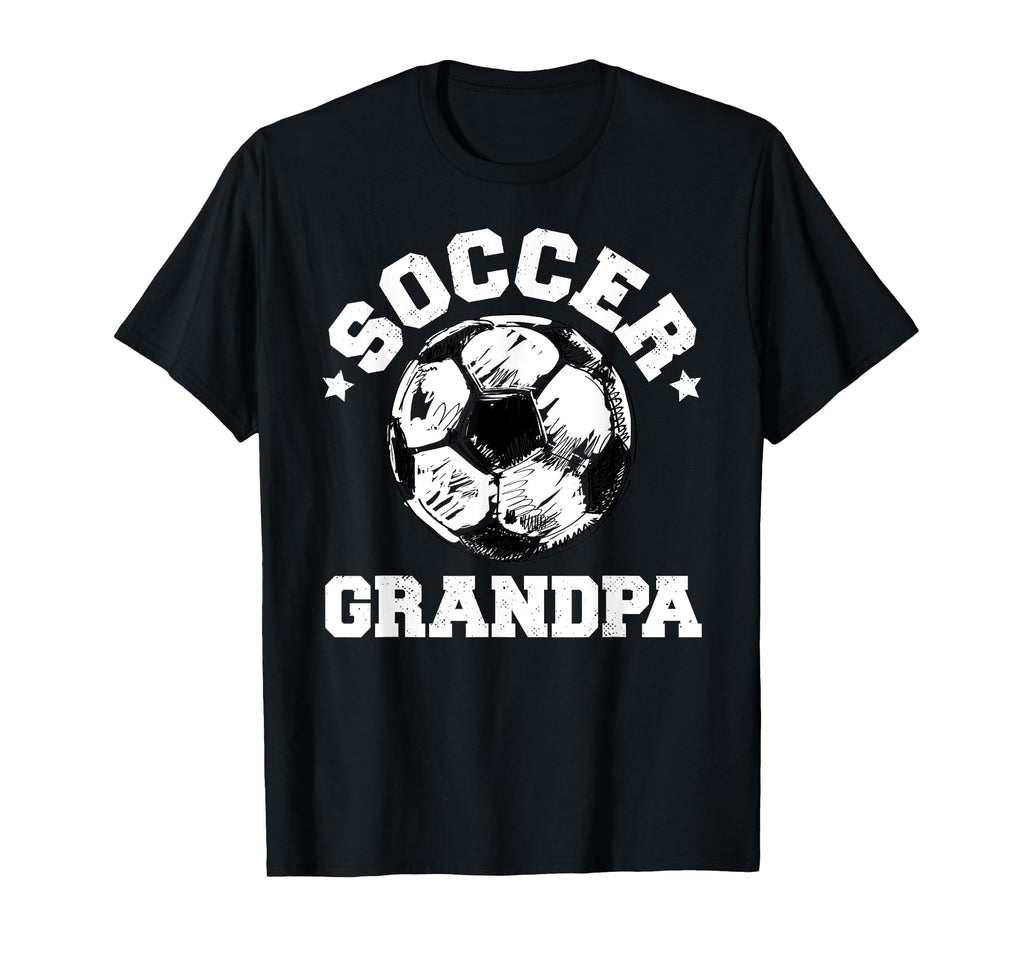 Soccer Grandpa Soccer Ball Distressed T-Shirt - Minimalist Print Men Women