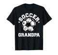 Soccer Grandpa Soccer Ball Distressed T-Shirt - Minimalist Print Men Women
