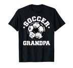 Soccer Grandpa Soccer Ball Distressed T-Shirt - Minimalist Print Men Women