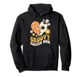 Groovy Leopard Floral Soccer Heart Hoodie - Graphic Print for Adults