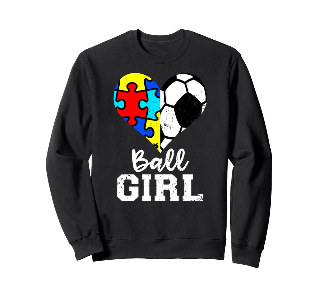 Autism Soccer Funny Autism Puzzle Sweatshirt - Casual Everyday Wear Unisex