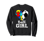 Autism Soccer Funny Autism Puzzle Sweatshirt - Casual Everyday Wear Unisex
