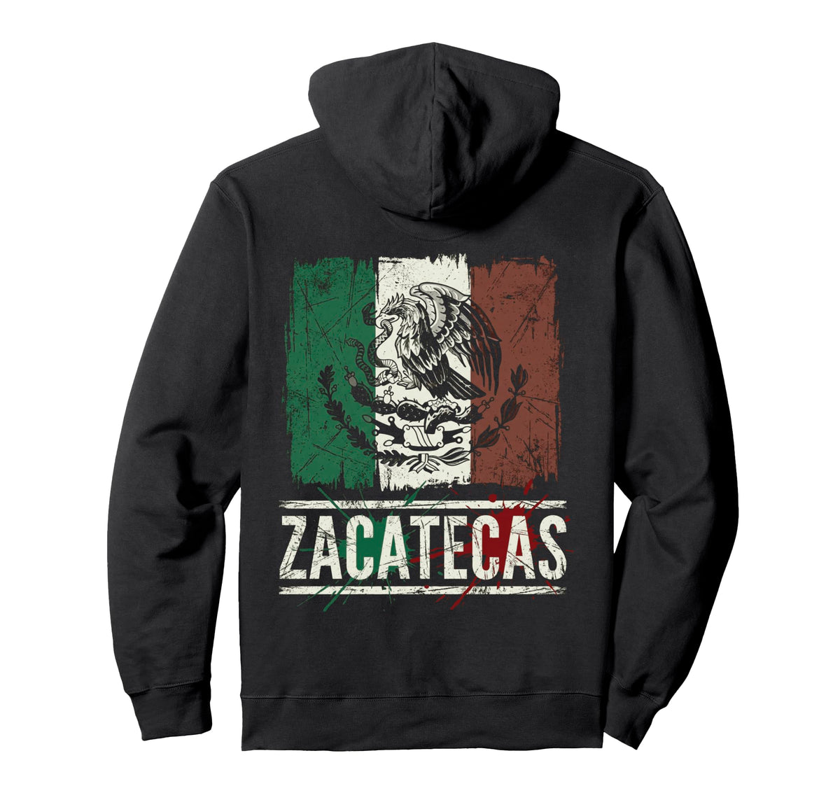 Zacatecas Mexico Distressed Flag Pride Hoodie - Novelty Apparel Men Women