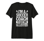 Mens Soccer Coaching Training Trainer T-Shirt - Streetwear Style Men Women