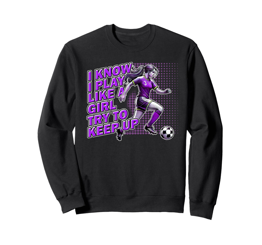 Soccer Purple Teen And Game Day Sweatshirt - Fun Novelty Design Unisex