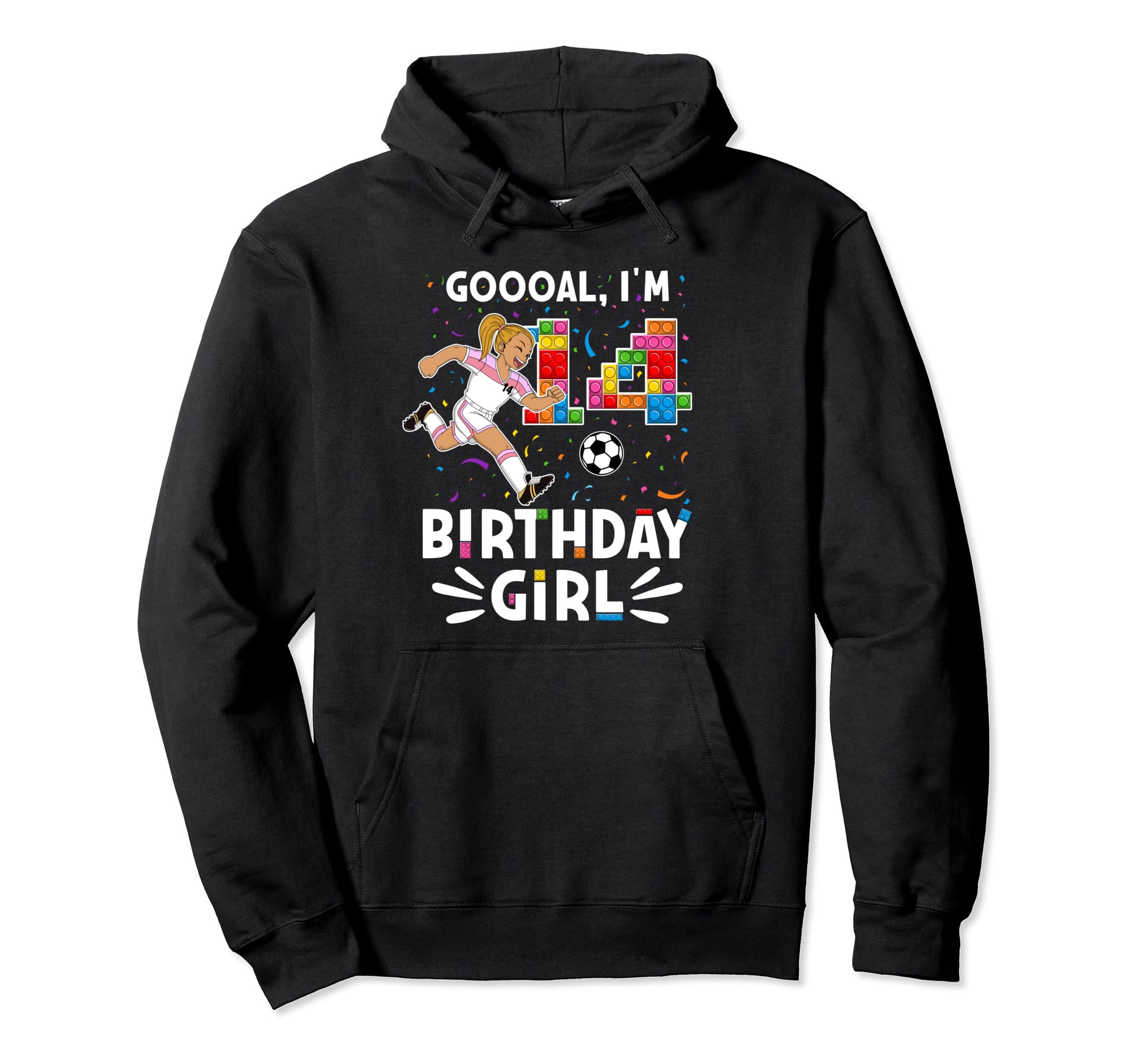 Goooal Im 14 I Building Blocks I 14Th Hoodie - Unique Graphic Men Women
