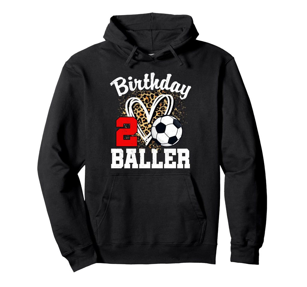 2Nd Birthday Baller 2 Year Old Birthday Hoodie - Aesthetic Graphic Unisex