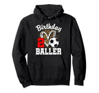 2Nd Birthday Baller 2 Year Old Birthday Hoodie - Aesthetic Graphic Unisex