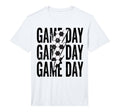 Womens Football Mom Leopard Game Day T-Shirt - Unique Graphic Men Women