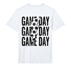 Womens Football Mom Leopard Game Day T-Shirt - Unique Graphic Men Women