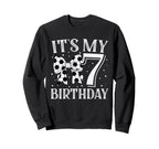 Its My Seven 7Th Birthday Soccer Sweatshirt - Minimalist Print for Adults