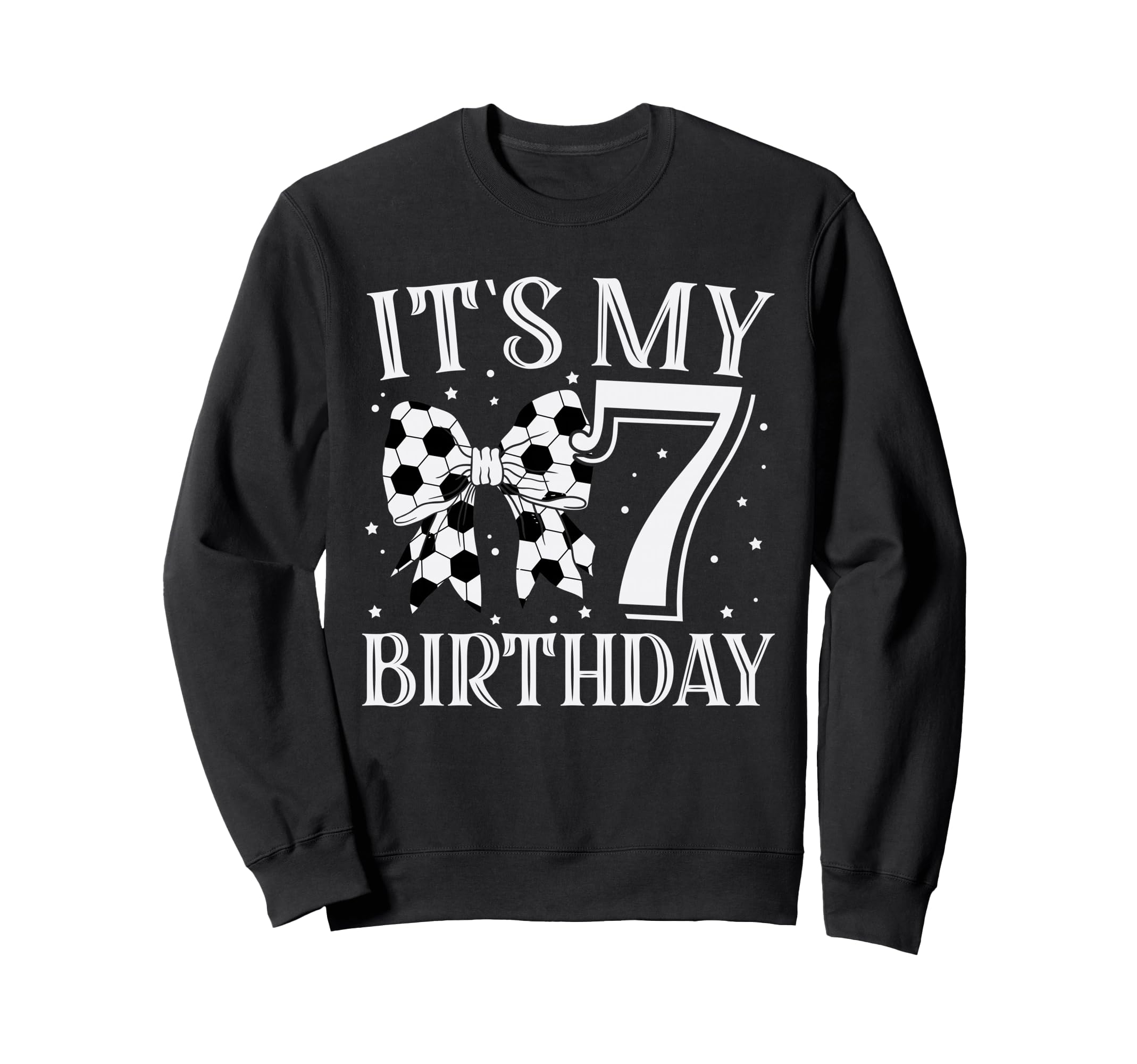 Its My Seven 7Th Birthday Soccer Sweatshirt - Minimalist Print for Adults