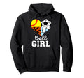 Ball Heart Soccer Softball Volleyball Hoodie - Custom Art Print for Adults