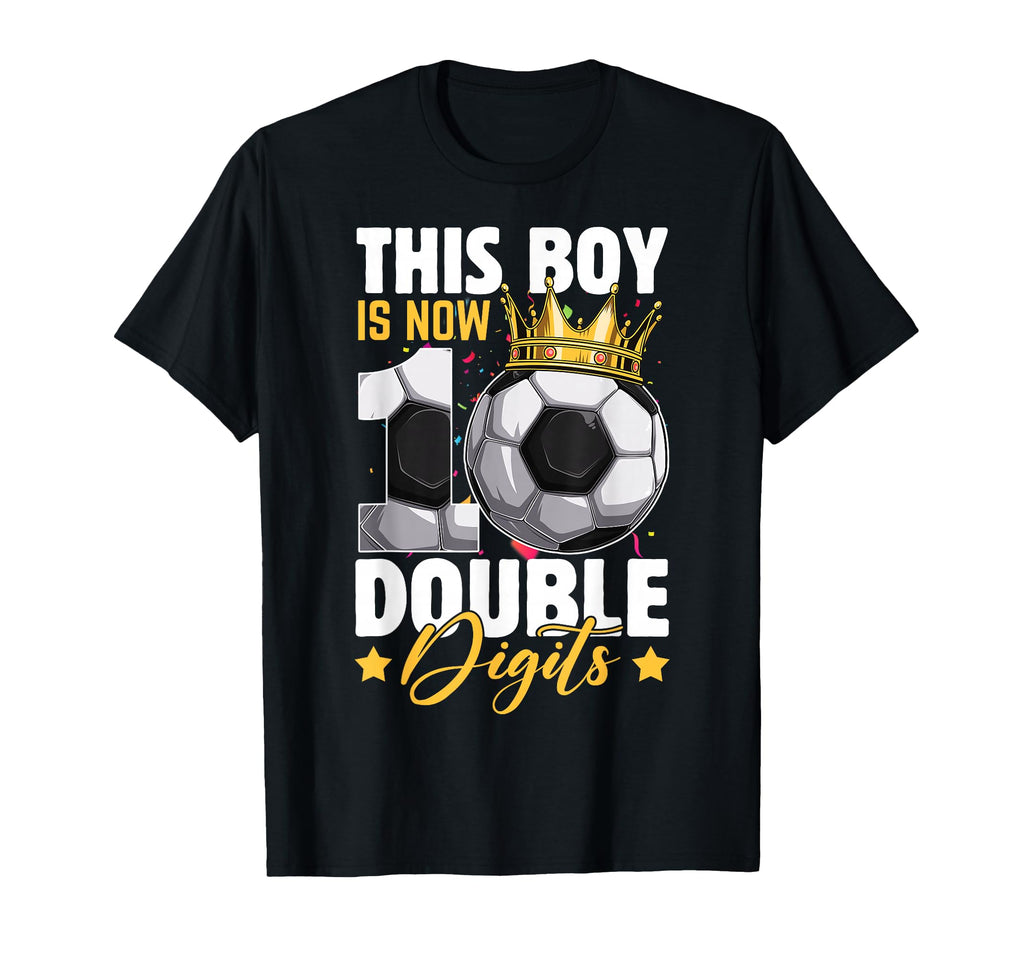 This Now 10 Double Digits Soccer 10 Years T-Shirt - Unique Graphic Unisex