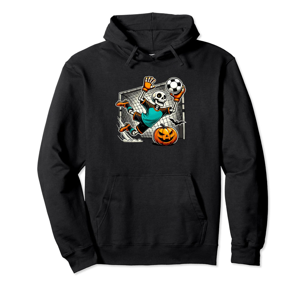 Halloween Skeleton Soccer Player Hoodie - Custom Art Print Men Women
