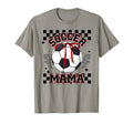 Soccer Mama Soccer Game Day Checkered T-Shirt - Graphic Print for Adults