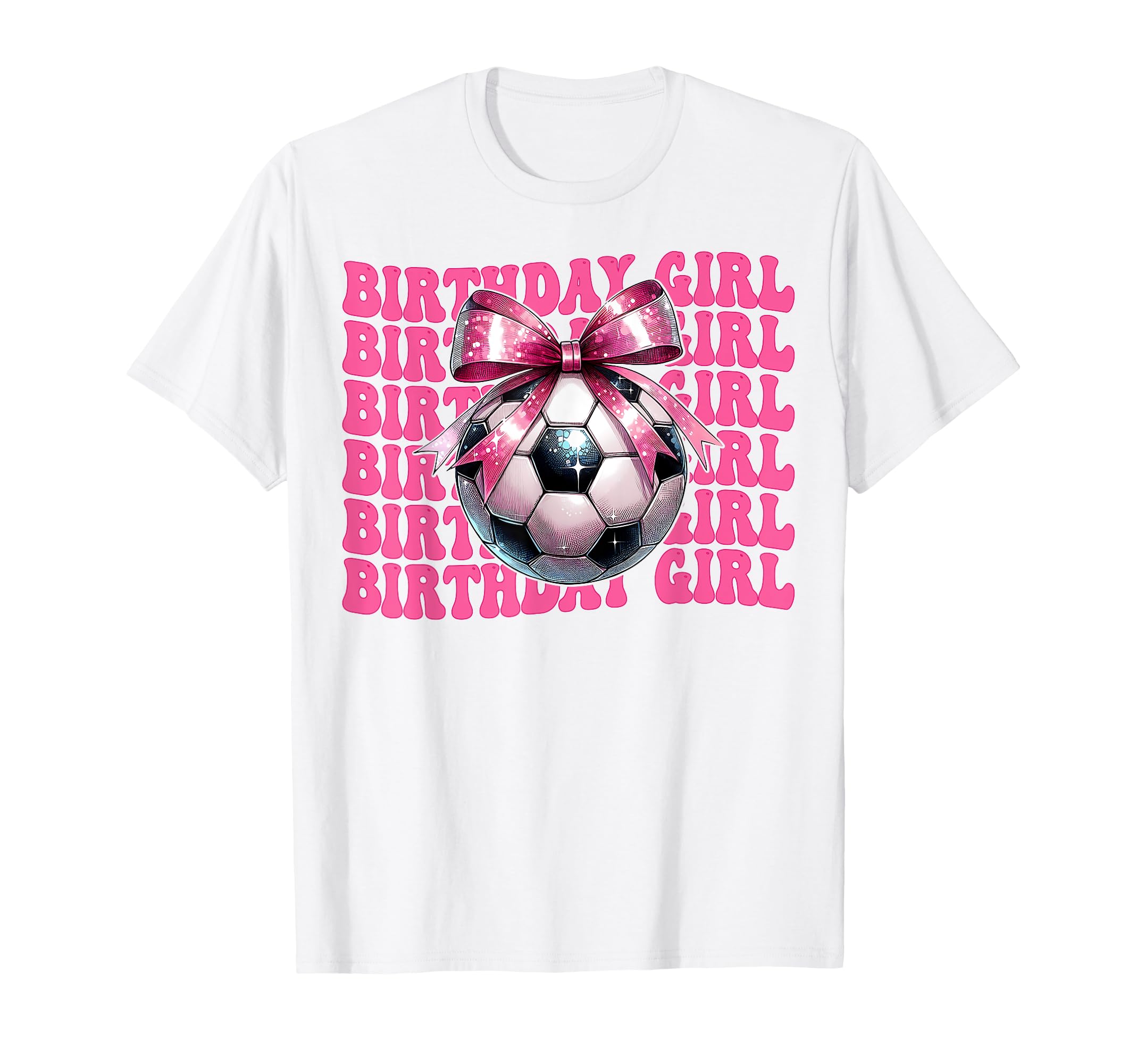 Birthday Soccer Soccer Mom Mama Coquette T-Shirt - Novelty Apparel Unisex