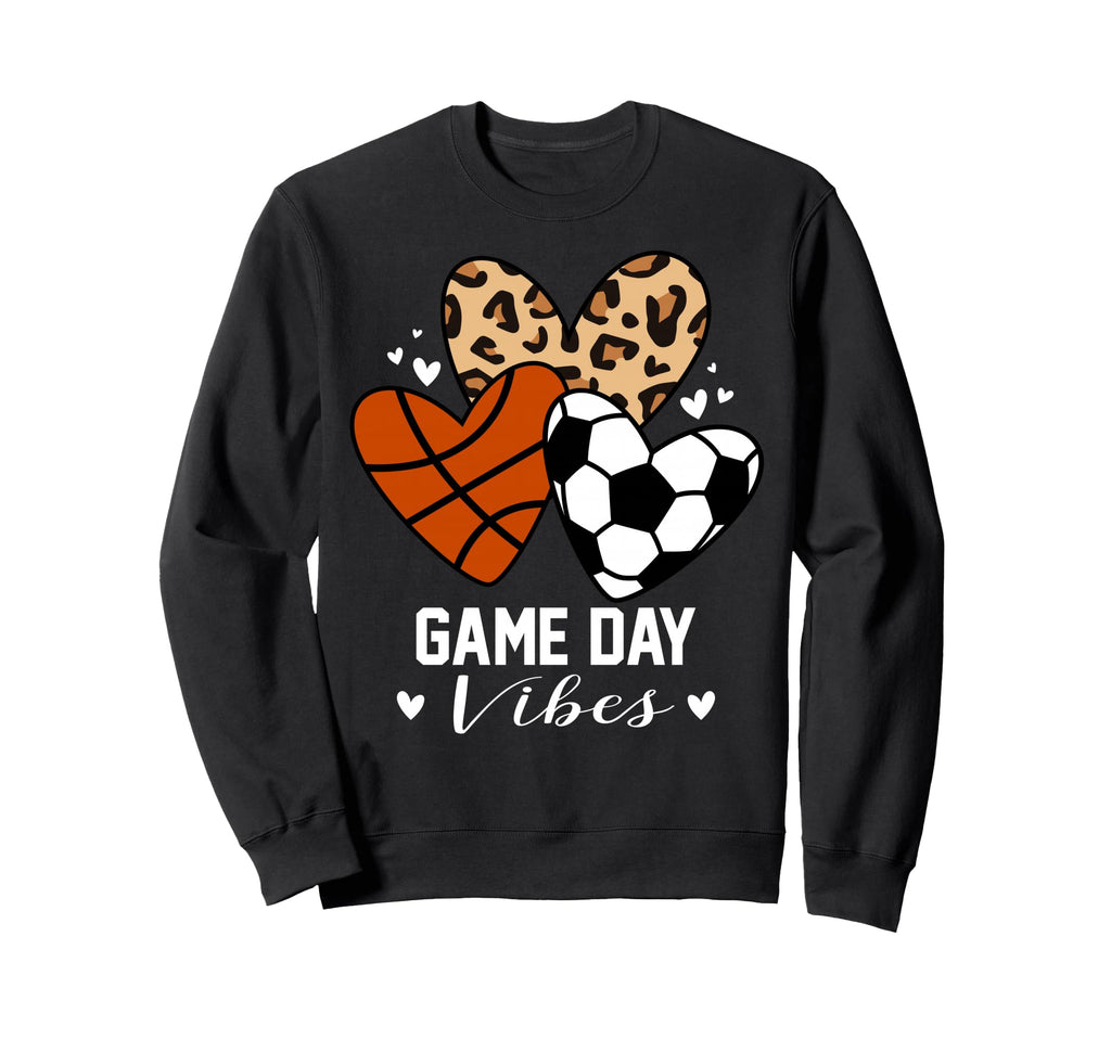 Game Day Vibes Funny Soccer Sweatshirt - Graphic Print Men Women