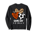 Game Day Vibes Funny Soccer Sweatshirt - Graphic Print Men Women