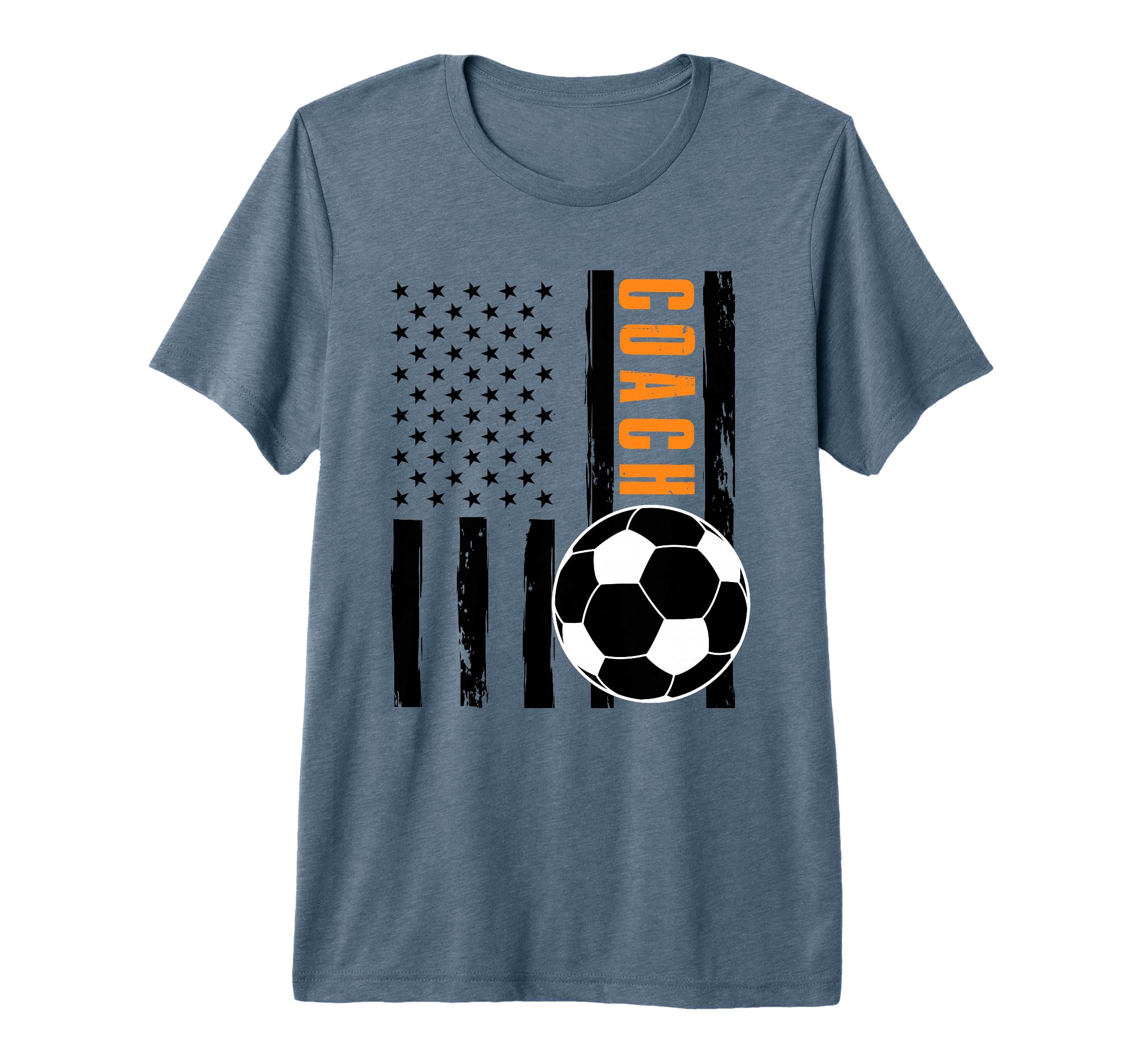 Usa Flag Soccer Coach Funny Soccer T-Shirt - Trendy Graphic for Adults
