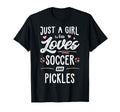 Just Who Loves Soccer And Pickles T-Shirt - Aesthetic Graphic for Adults