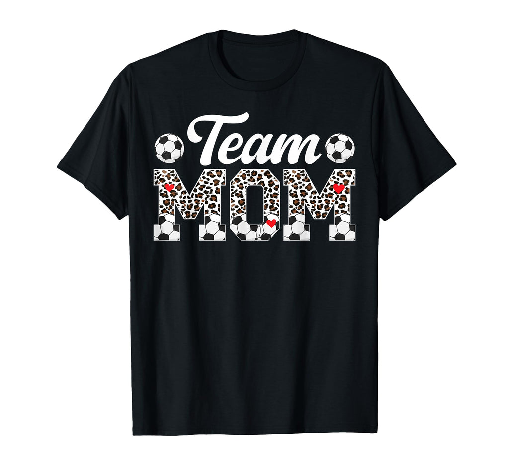 Team Mom Leopard Soccer Team Mom Soccer T-Shirt - Trendy Graphic Men Women